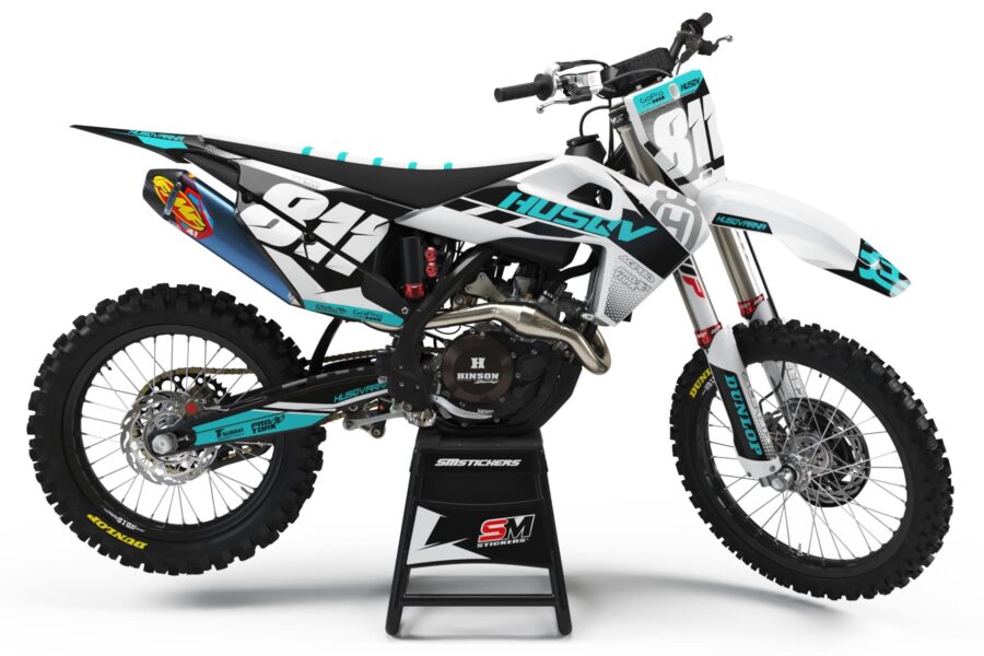 Husqvarna Decore 1 Teal – Okleiny MX smstickers