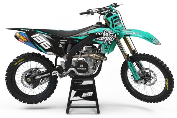 Kawasaki Decore 2 Teal – Okleiny MX smstickers