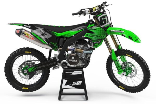 Kawasaki Decore Halftone Green – Okleiny MX smstickers