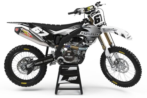 Kawasaki Decore Halftone White – Okleiny MX smstickers