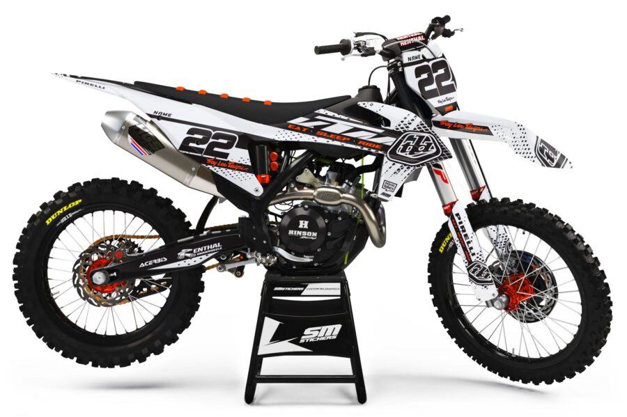 KTM Decore 9 White – Okleiny MX smstickers