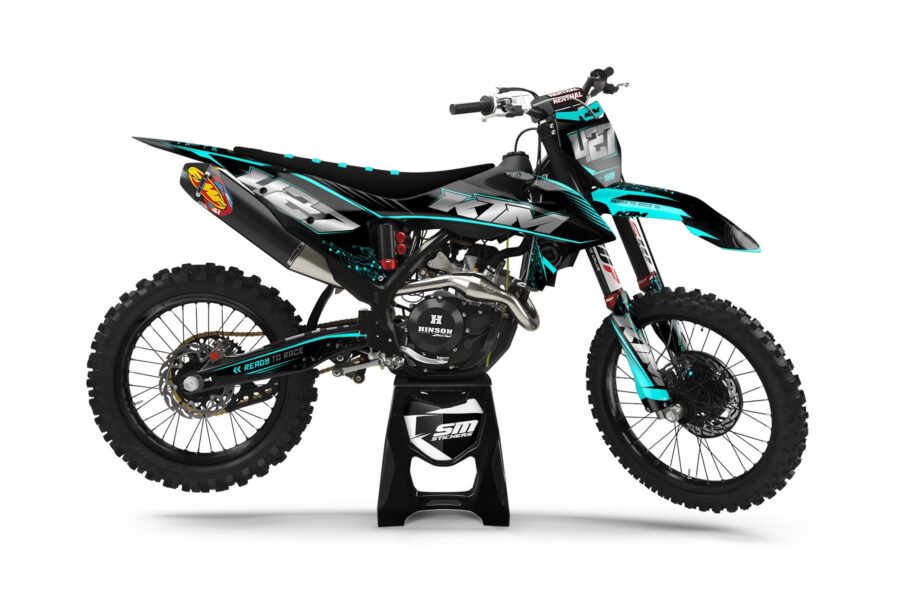 KTM Decore 11 Black/Teal – Okleiny MX smstickers