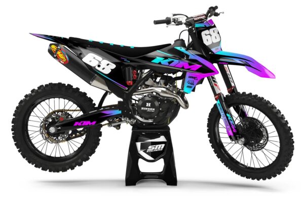 KTM Decore 12 Rainbow Teal – Okleiny MX smstickers