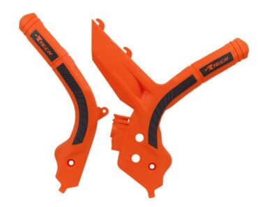 Osłony ramy KTM SX/SXF EXC/EXC-F '18-21 RACETECH (RTECH) BI-MATERIAL SUPER GRIP