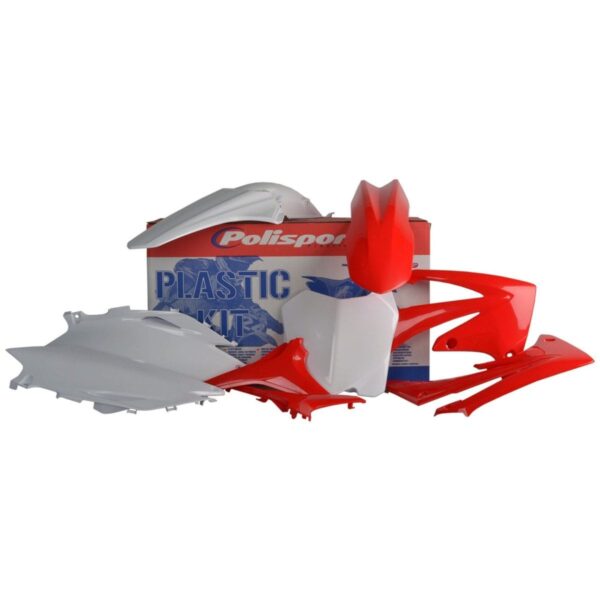 Zestaw plastików do HONDA CRF 250R ’11-’13, CRF 450R ’11-’12 POLISPORT – czerwono-biały smstickers