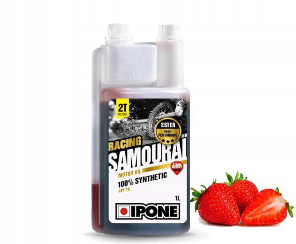 IPONE SAMOURAI RACING 2T OLEJ DO MIESZANKI 100% SYNTETYK 1L ESTER TRUSKAWKA smstickers
