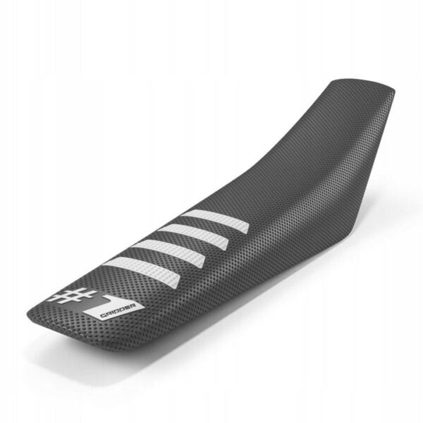 Pokrowiec siedzenia ONEGRIPPER RIBBED Szaro-biały – Pokrowce siedzenia smstickers