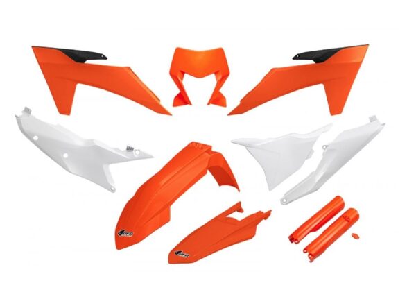 Czarno-biały zestaw plastików UFO Husqvarna TC i FC 2024–2026