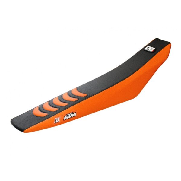 KTM SX 85 z pomarańczowym poszyciem siedzenia Blackbird Double Grip