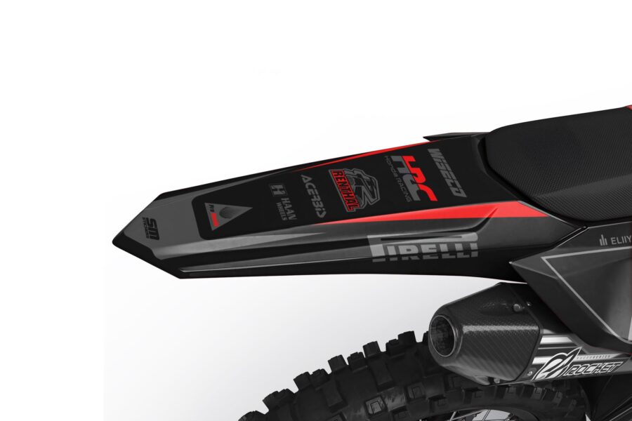 Szara okleina Honda CRF Decore 6 – przednie pole numerowe z numerem 29
