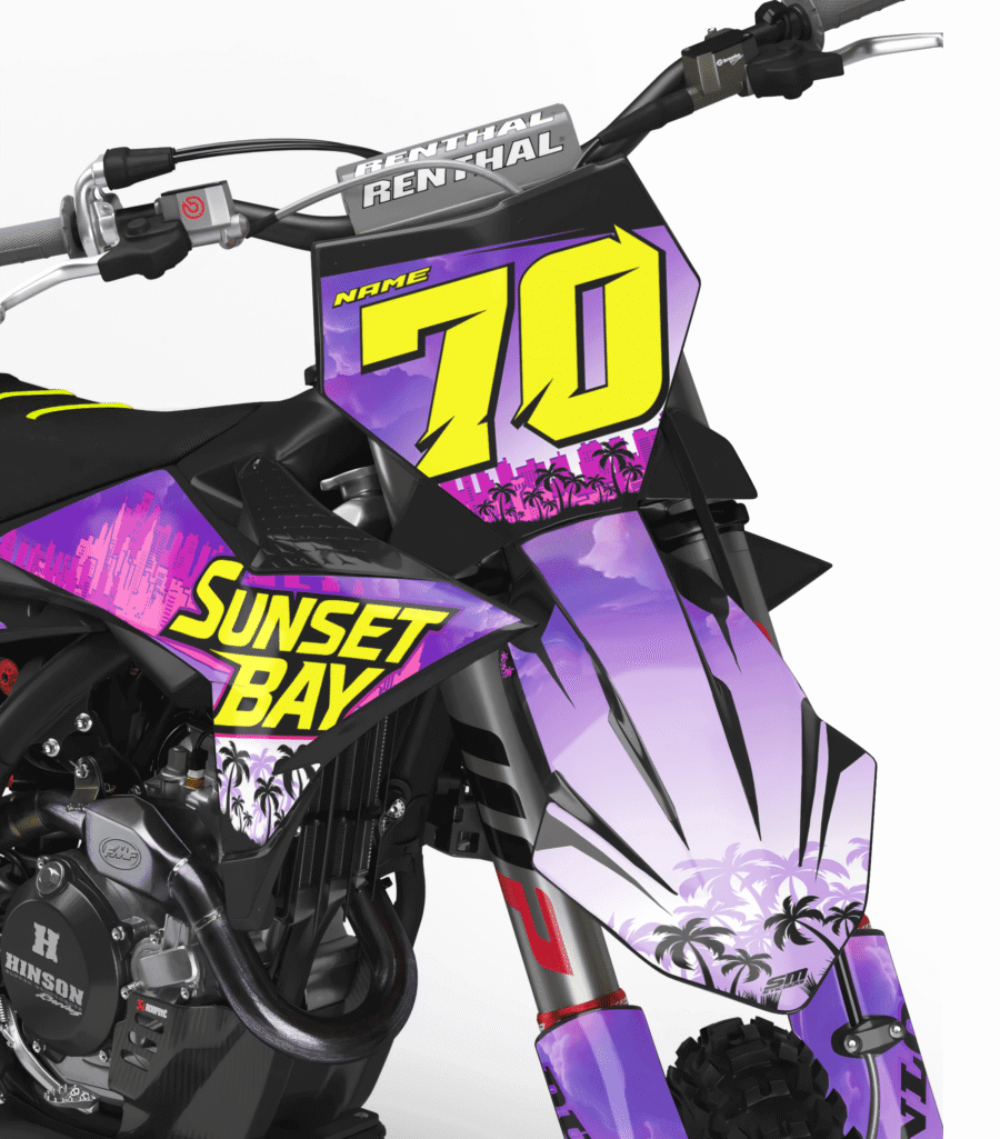 Okleina KTM Sunset Bay 4 – przednie pole numerowe z numerem 70
