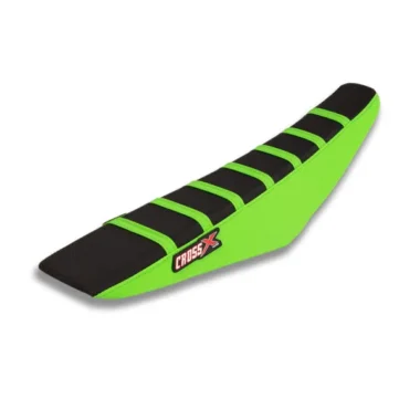 Pokrowiec siedzenia CROSSX KAWASAKI ADVANCED STRIPES BLACK/GREEN WITH GREEN STRIPES Wszystkie modele
